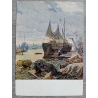 1954. Илюхин. В рыбачьем порту. Рига