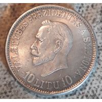 КОПИЯ! 10 лит 1938 Президент Сметона. КОПИЯ! Не магнит