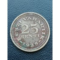 25 санти 1928. Эстония. С 1 рубля