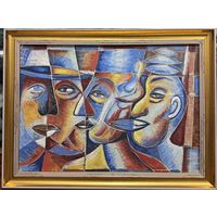 Горшковоз А.И Картон, масло, 1984г. Размер с рамой 57,5х43,5 см.