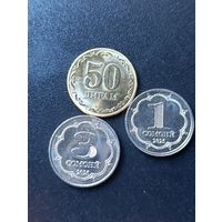 Таджикистан. Набор монет 2025 года. 3 монеты.