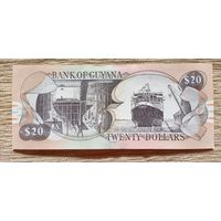 Werty71 Гайана 20 долларов 2018 UNC банкнота Корабль Водопад Кайетур