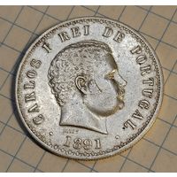 500 рейс 1891 г. Португалия. Карлос l. Серебро. Смотрите другие лоты с 1 рубля.