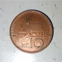 10 крон 1993 года Чехия. Чешская республика.