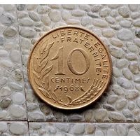 10 сантимов 1968 года Франция.