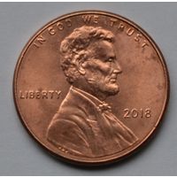 США, 1 цент 2018 г.