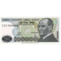 Турция, 10 лир, 1970 г., P-193(2), UNC