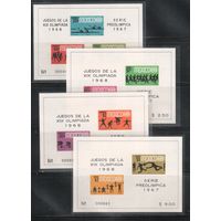 Мексика-1967,(Мих.БЛ.7-10) , ** , Спорт, ОИ-1968,