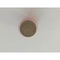 1 песета 1947 (в звезде 56) Испания год лот 44 Нечастая