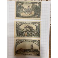 Нотгельд 10-25-50 пфеннигов Германия Эльгерсбург-0301-2