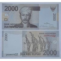 Индонезия 2000 рупий 2009 года UNC