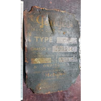 Табличка с Немецкого грузовика Peugeot DK5