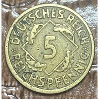 Монета 5 пфеннигов, 1930 год. Веймарская республика.