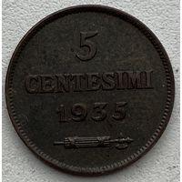 Сан-Марино 5 чентезимо 1935 г.