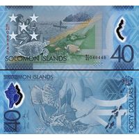 Соломоновы острова 40 долларов образца 2018 года UNC p37