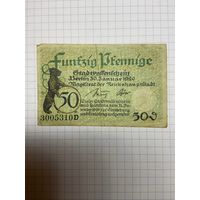Нотгельд 50 пфеннигов (Германия Веймарская республика). -2612