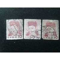 Япония, 1951/1953. Стандарт. Богиня милосердия, фреска. Разновидности