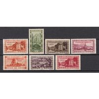 17.DS. Германия. Саар. Местные мотивы. Надпечатка Референдум 1935 года. 1934 г. Mi.##181/183-188(*). Описание.