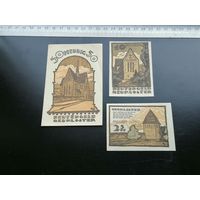 Германия-нотгельд  10 .25.50 пфеннинов  1921Ройтергельд Нойклостер. Reutergeld Neukloster.