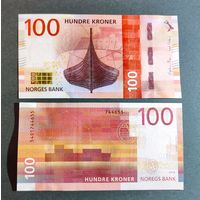 Норвегия, 100 крон 2016 г, P-54 (номинация IBNS 2017, Гокстадский корабль - крупнейший корабль викингов), UNC