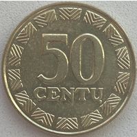 Литва 50 центов 2000 г.