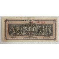 Банкнота Греция, 200 миллионов драхм 1944 год.