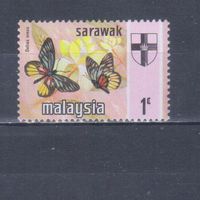 [266] Малайзия,Саравак 1971. Фауна.Бабочки.1 с. MNH