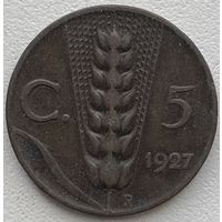 Италия 5 чентезимо 1927 г.