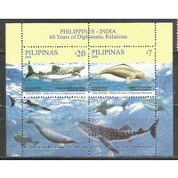 Филиппины. 60лет дипотношений Филиппины-Индия. 2009г. St#Бл4383-84..