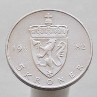 Норвегия 5 крон 1982