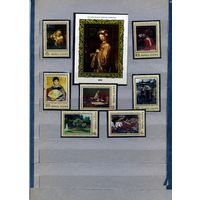 СССР, 1974, ЖИВОПИСЬ** , серия  7м + блок**,  чистая