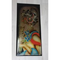 Картина на металле "Девушка".