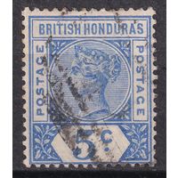 63.BrKCI. Великобритания. Колонии. Британский Гондурас. Стандарт. Виктория. 1895 г. 5C. Mi.#34.