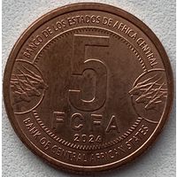 Центральная Африка 5 франков 2024 г.