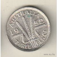 Австралия 3 пенс 1952