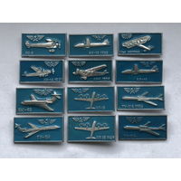 Аэрофлот Авиация СССР 12 зн голубые