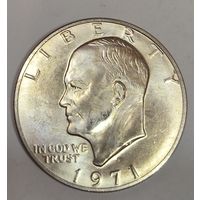 1 доллар 1971 США серебро 24,6г Эйзенхауэр