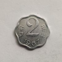 Индия 2 пайса 1967 г.