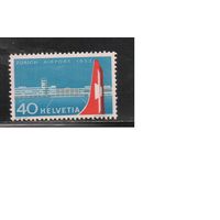 Швейцария-1953(Мих.585) ,** ,  Аэропорт, Самолет(одиночка)