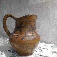Кувшин,глинянный, старинный 18в.