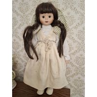 Фарфоровая кукла Kein spielzeug nur zur dekoration 80-е годы, Германия. Высота 40