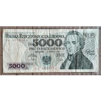 Польша 5000 злотых 1982 г., P:150a, 1 czerwca. XX