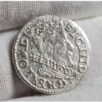 Грош коронный 1606 года Сигизмунд III Речь Посполитая, м.д. Краков НЕЧАСТЫЙ!