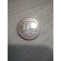 25 центов США, квотер национальный парк Block island