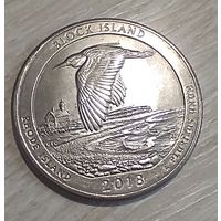 25 центов США, квотер национальный парк Block island