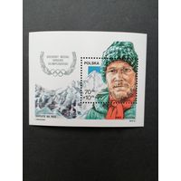 Польша 1988 Блок Mi.106 с маркой "Серебряная олимпийская медаль Ежи Кукучки" (чистый**) Mi.3155 каталог 1.20 евро