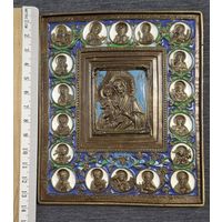 Меднолитая икона бооматерь эмаль с 1 руб безмц распродажа коллекции