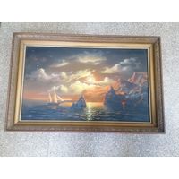 Живопись маслом на холсте, Море, торги с Рубля