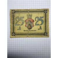 25 пфенигов (нотгельды) г. Германия.-2012