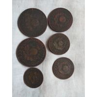 Копейки 1924 года СССР(6шт.)